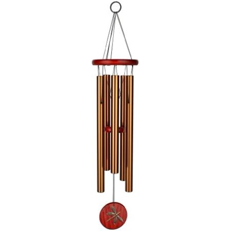 Signature Collection, Woodstock Habitats Chime, 26'' Bronze, Dragonfly Habitats and Nature Wind Chimes for Outdoor, Patio, Home or Garden Décor (HCBRD)