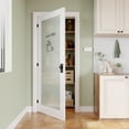 thumbnail image 2 of 30" X 96" Pantry Door Solid Manufactured Wood Prefinished Glass Slab Door Standard Door Without Hardware Kit, 2 of 8