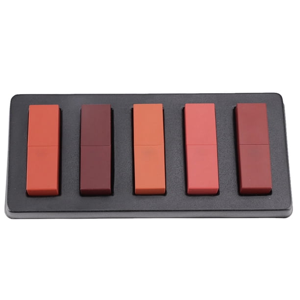 Set De Lápices Labiales Mate De 5 Colores, Maquillaje Natural, Brillo De Labios, Cosmético, Aclarar Labios, Mate Beige 5 For Labios/Bálsamos Modificar Labios, Aclarar La Piel Unbranded JM22161