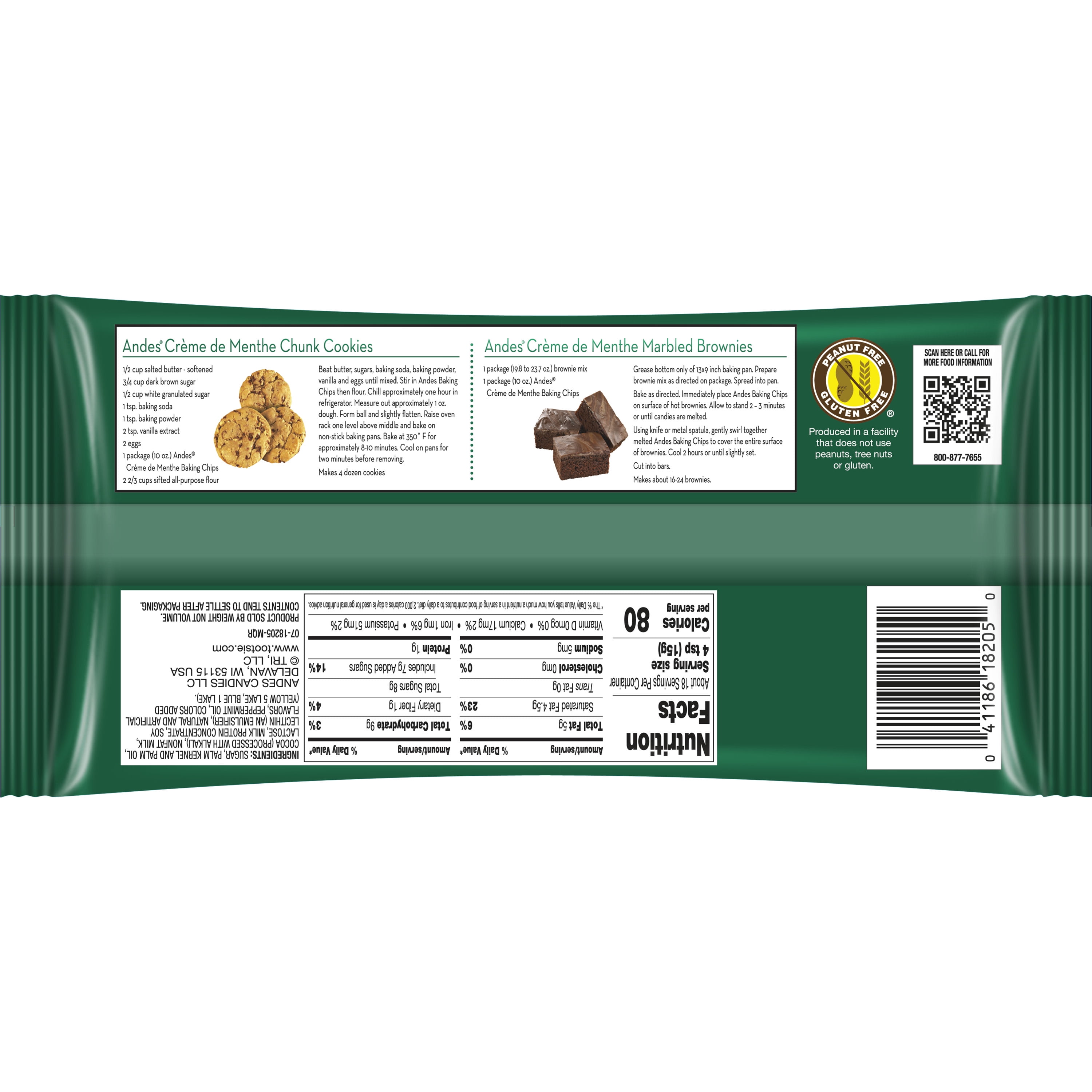 Andes Baking Chips, Andes Mints for Recipes, 10 oz bag