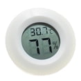 thumbnail image 1 of Reptile Box Thermometer Hygrometer Round Shaped Digital Temperature Humidity Meter for Indoor Bedroom Home (White), 1 of 4
