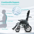 thumbnail image 5 of Reclining Foldable Electric Wheelchair,Electric Wheelchair for Adults Intelligent Power Wheelchairs Lightweight Portable All Terrain Motorized Wheelchair for Seniors-25 Mile Range-Support 300lbs, 5 of 16