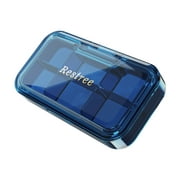 6 Grids Pill Box Mirror Process Waterproof Classification Going Out Traveling Compartment Plastic Pill Case