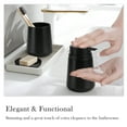 thumbnail image 5 of CERBIOR Bathroom Accessory Set 6 Piece Bathroom Set Soap Dispenser Toothbrush Holder Cup Soap Dish Toilet Cleaning Brush Push Down Trash Can, Black, 5 of 7