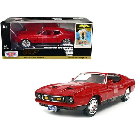 1971 Ford Mustang Mach 1 Red James Bond 007 "Diamonds are Forever" (1971) Movie "James Bond Collection" Series 1 24 Diecast Model Car by Motormax