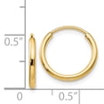 thumbnail image 2 of 14K Yellow Gold 1.5mm Polished Round Endless Hoop Earrings, 2 of 2