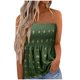 thumbnail image 2 of ICHUANYI Clearance Women Strapless Bandeau Lace Patchwork Summer Casual Sleeveless Tube Blouse Top(Army Green, M) ICHUANYI WER2023081005377, 2 of 6