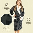 thumbnail image 5 of Grey Buffalo Check Lazy One Ultra-Cozy Bathrobes for Women (S/m), 5 of 7