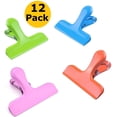 thumbnail image 4 of Clips para cadera de acero inoxidable, grandes, 3 pulgadas de ancho, 4 colores surtidos, paquete de 4. Clips de bolsa resistentes con cierre hermético para bolsas de alimentos. Clips metálicos, 4 of 5