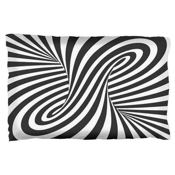 Trippy Black And White Swirl Pillow Case