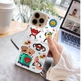 thumbnail image 1 of Funda de teléfono plateada colorida de doble capa mate con ilustración divertida para iPhone 15 Pro Max 14 13 12 Pro 11 - Protección confiable, 1 of 3