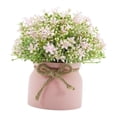 thumbnail image 4 of Pequeñas plantas artificiales en maceta, mini plantas de interior, arreglo floral, orquídea falsa en maceta para boda, estante, escritorio del hogar Maceta rosa, 4 of 8
