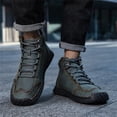 thumbnail image 6 of Domuza Hand Stitched Leather Men's Chukka Ankle Boots, Classic Lace-Up Mid Top Casual Shoes, Built-In Arch Support Wide Toe Design, Waterproof Non-Slip Durable Sneakers Green 8 (EU-41), 6 of 6