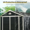thumbnail image 5 of 6 ft x 8 ft Resin Outdoor Storage Shed Kit-Perfect to Store Patio Furniture,Black, 5 of 8