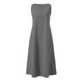 thumbnail image 5 of Summer Dresses For Women Casual Sleeveless Linen Flowy Beach Dress With Pockets, 5 of 5