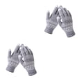 thumbnail image 3 of Qarigey Guantes de punto Estilo simple Envoltura de manos Cubiertas Envoltura de manos Calentador Accesorios de ropa Pantalla táctil gruesa Guante de Gris 2piezas Qarigey CBP468493, 3 of 6