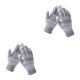 thumbnail image 3 of Qarigey Guantes de punto Estilo simple Envoltura de manos Cubiertas Envoltura de manos Calentador Accesorios de ropa Pantalla táctil gruesa Guante de Gris 2piezas Qarigey CBP468493, 3 of 6