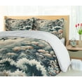 thumbnail image 5 of Ambesonne Abstract Nature Duvet Cover Set, Blooming Forest, Calking, Blush Dark Slate Blue, 5 of 6
