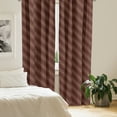 thumbnail image 2 of Ambesonne Retro Window Curtains, Nostalgic Polka Dots Funk, Each 28" W x 84" L, Dark Brown Vermilion, 2 of 4