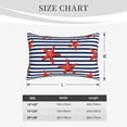 thumbnail image 6 of Balery Starfish Navy Blue Stripe Pillow Covers,Bed Pilowcases,Reversible Plush Throw Pillow Covers End Pillow Encasement,Pillow Case - 20"X30", 6 of 9