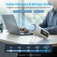 thumbnail image 5 of 3-in-1 Portable Handheld Fan With Ice Cooling Plate | 5-Speed Rechargeable Mini Fan With LED Display, Clip & Hidden Stand For Camping, Travel, Office Desk, 5 of 7