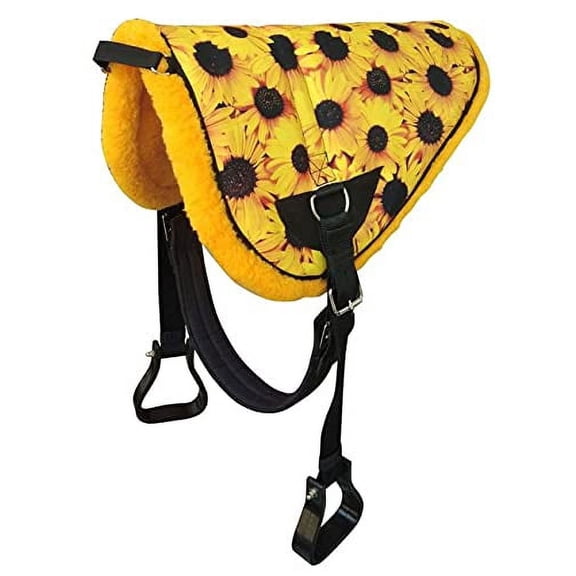 Showman Sunflower Print Bareback Saddle Pad