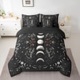 thumbnail image 2 of jejeloiu Snake 7pcs Bedding Comforter Set,Rustic Flowers Leaf Queen Bedding Sets,Boho Bohemian Theme Queen Sheet Sets For Men Women,Luxury Bedroom Decor Reversible, 2 of 8