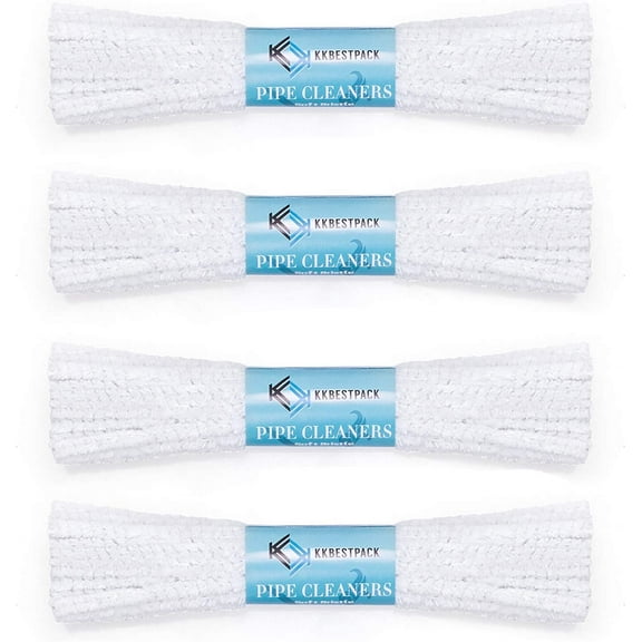 Kkbestpack 4 Bundles Pipe Cleaners, Soft, 176 Count