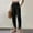 #0506-Black, variant on Womens High Waist Solid Wide Leg Pants Elastic Waist Loose with Pockets for Daily Home Beach Summer