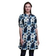 thumbnail image 1 of Bimba Kurti à Manches Retroussables pour Femmes, Col Mandarin Imprimé, Hauts de Kurti Courts, 1 of 6