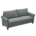thumbnail image 6 of Grey Three-Seater Fabric Sofa with 4 solid wood legs, Apartment Sofa, 3-Seat lounge room, living room, bedroom,Dining Room,Library,Grey, 6 of 8