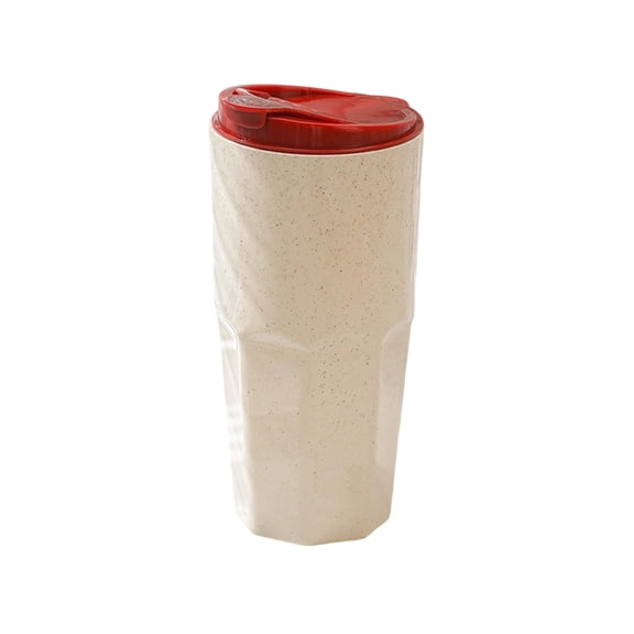 Leodye 1PCS Outdoor Portable Plastic Coffee Mug, Leak-Proof Drop-Resistant Travel Cup with Lid -7.87in