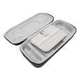thumbnail image 3 of Estuche de transporte para consola portátil Carcasa rígida Ranura para tarjeta de almacenamiento incorporada Soporte Bolsa de viaje protectora con asa para Steam Deck Gris oscuro, 3 of 10