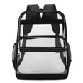 thumbnail image 2 of Fgnfyis Cute Clear Backpack Privacy Student Bookbag Large Capacity Eco Friendly Boys and Girls Backpacks for School Black, 2 of 6