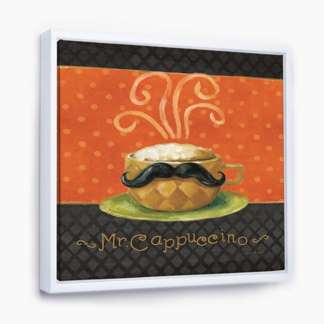 Kitchen Cafe Moustache IV - Kitchen Framed Canvas