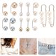 thumbnail image 4 of 12pcs Delicate Pearl Brooch Pin Skirt Waist Button Durable Alloy Brooch Pin, 4 of 4