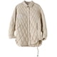 thumbnail image 2 of Chaqueta de plumón de pato gris con diseño de cordón de color sólido con solapa informal de terciopelo de moda de otoño e invierno, 2 of 6