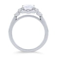 thumbnail image 3 of 0.70 Ct Brilliant Oval Shape Genuine Diamond Sparkle Halo Ring for Engagement and Wedding in Solid 18K White Gold Size 6.5, 3 of 6