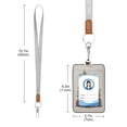 thumbnail image 3 of PU Leather Badge Holder ID Badge Holder with Lanyard for Cards & Credentials Cow and Christmas Gifts, 3 of 6