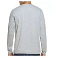 thumbnail image 2 of Weatherproof Men's Long Sleeve 4-Button Brushed Henley Tee (Light Grey Heather, XXL), 2 of 3