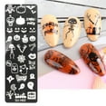 thumbnail image 6 of Halloween Nail Stamping Plates Manicure Art Stamper Design Templates Kit, 6 of 8