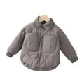 thumbnail image 2 of Esaierr Toddler Girls Boys Puffer Jacket Kids Cotton Jacket Winter Coat Long Sleeve Solid Color Warm Outwear for 1-12Y, 2 of 5