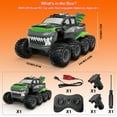 thumbnail image 5 of Amphibious Remote Control Car 8WD RC Monster Truck with 2 Rechargeable Batteries for Boys Age 8-12 Offroad Waterproof RC Pickup 2.4GHz All Terrain RC Drift Cars Beach Pool Toys Gifts for Kids Green, 5 of 7