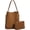 B-brown, variant on Women's Bucket Tote Bags Fashion Large Top Handle Satchel Handbags PU Leather Suede Shoulder Crossbody Purses