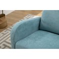 thumbnail image 6 of Rocking Chair Upholstered, Double Rocking Chair for Living Room, Mid Century Modern Rocker Oversized Wingback Armchair for Nursery, Bedroom, Baby Room (Light Blue), 6 of 9