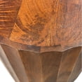 thumbnail image 5 of Carolina Harrison Groove 16"x 21" Round Scallop Accent Table in Chestnut, 5 of 7