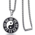 thumbnail image 3 of YinYangTrigramPendantNecklaceForMenAmuletJewelryForBoys24InchStainlessSteelLinkChain, 3 of 5