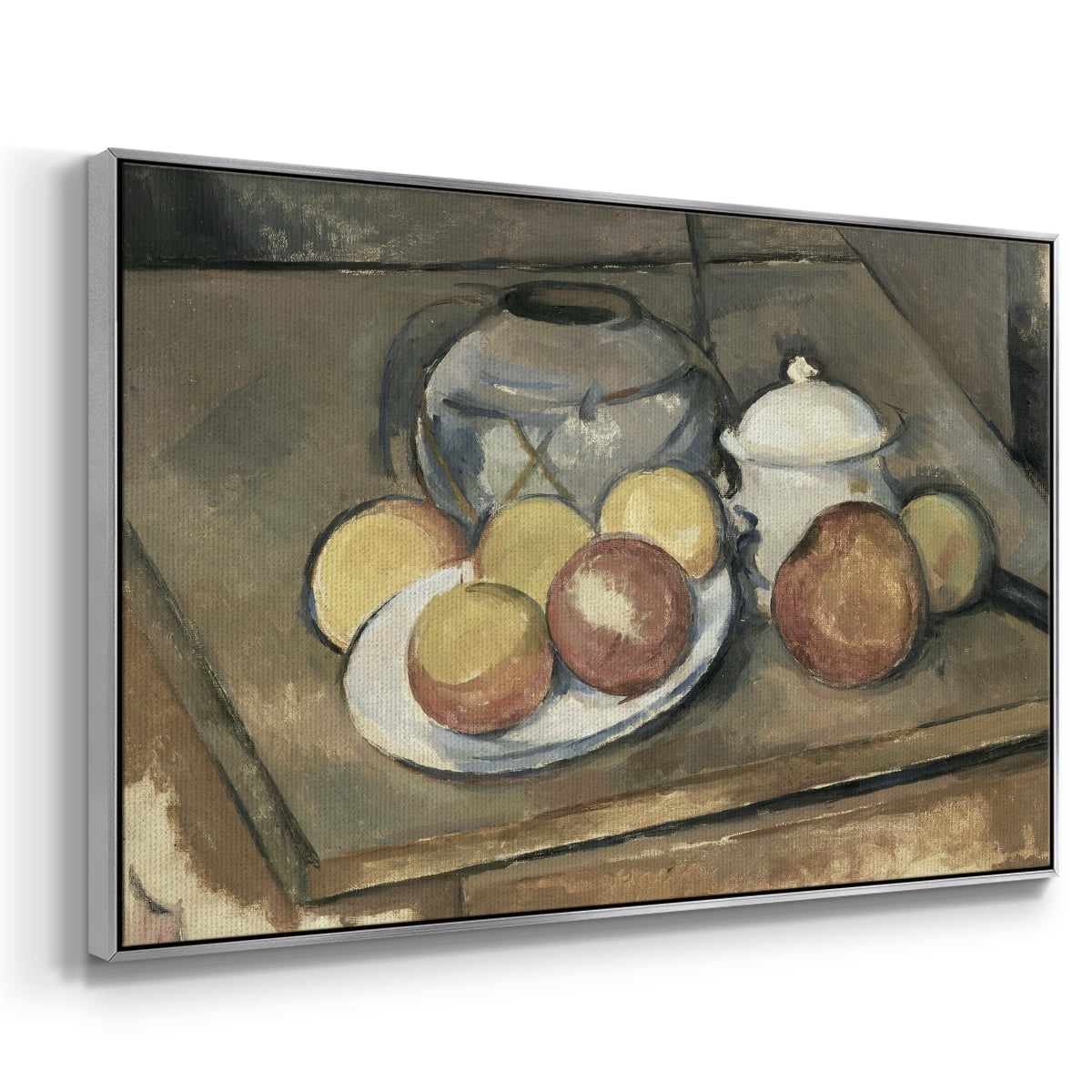 Vintage Botanical Print-VI By Wexford Home Framed in Silver Wood Gallery Wrapped Canvas 27 in. x 41 in.