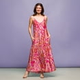 thumbnail image 4 of Women's 24Seven Comfort Apparel Lightweight Spaghetti Strap Pocket Maxi Dress Color: Beige Size: LARGE, 4 of 4