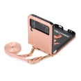 thumbnail image 2 of Nalacover for Samsung Galaxy Z Flip 3 Crossbody Wallet Case with Back Card Slot, Purse Cover with Shoulder Strap Classic PU Leather Lanyard for Women Girls, TPU Shockproof Non-Slip Case, Rosegold, 2 of 7